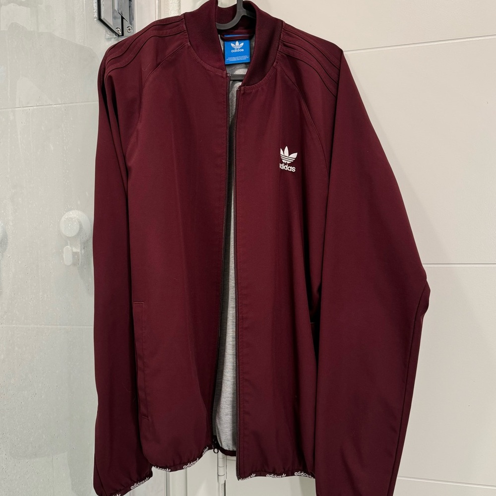 Burgundy Adidas Jacket